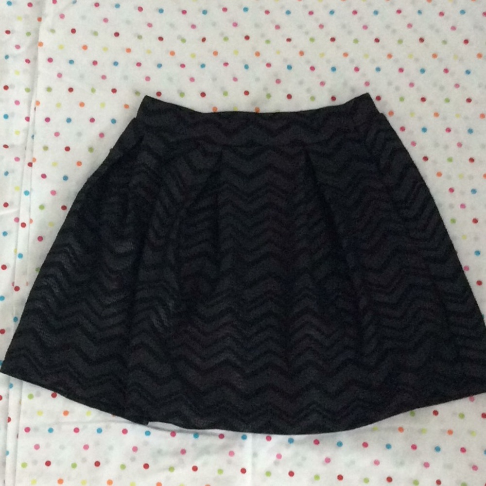 Black chevron skirt